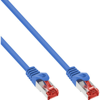 InLine® InLine® Patch Cable S/FTP PiMF Cat.6 250MHz PVC CCA blue 0.5m