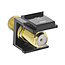 Keystone installation adapter, connection coupling for satellite cable, 2x F-sockets, white