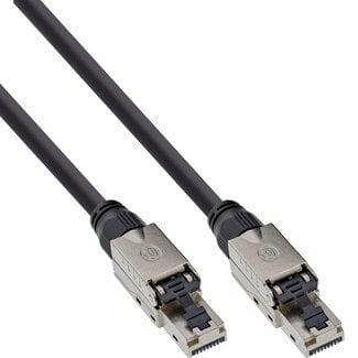 InLine® InLine® Patch cable, U/UTP, Cat.6A, halogen-free, AWG23 copper, black, 20m