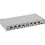 InLine® Patch panel Cat.6A 0.5U 8-port, table/wall mounting, light grey, RAL7035