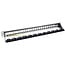 InLine® Patch panel 24-way, Keystone empty panel Patch panel, 19", 1U, black RAL9005