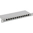 InLine® 10" Patch panel Cat.6A 0.5U 12-port, light grey, RAL7035