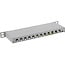 InLine® 10" Patch panel Cat.6A 0.5U 12-port, light grey, RAL7035