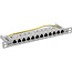 InLine® 10" Patch panel Cat.6A 0.5U 12-port, light grey, RAL7035