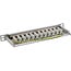 InLine® 10" Patch panel Cat.6A 0.5U 12-port, light grey, RAL7035