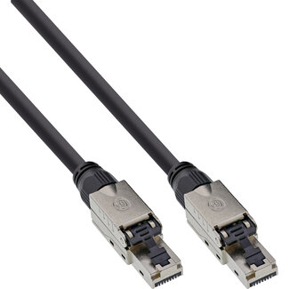 InLine® InLine® Patch cable, U/UTP, Cat.6A, halogen-free, AWG23 copper, black, 70m