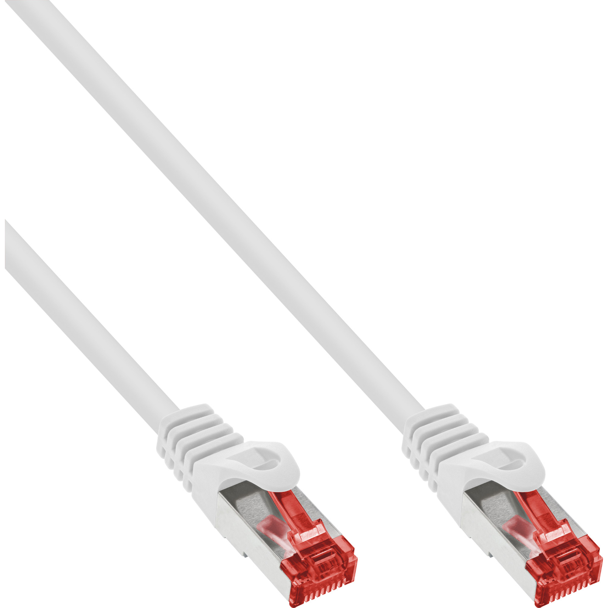 InLine 76102W. Snoerlengte: 2 m, Kabel standaard: Cat6, Kabelafscherming: S/FTP (S-STP), Aansluiting 1: RJ-45, Aansluiting 2: RJ-45