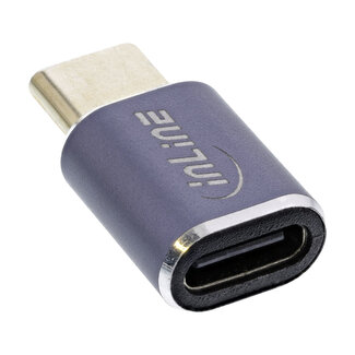 InLine® InLine® USB4 Adapter, USB Type-C male/female, aluminium, grey