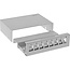 InLine® Desktop Consolidation Point Box 8x Keystone RJ45, metal, light grey RAL7035