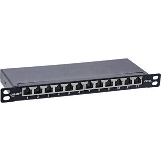 InLine® InLine® 10" patch panel Cat.6A 0.5U 12-port, with dust protection, black