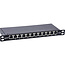 InLine® 10" patch panel Cat.6A 0.5U 12-port, with dust protection, black