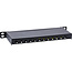 InLine® 10" patch panel Cat.6A 0.5U 12-port, with dust protection, black