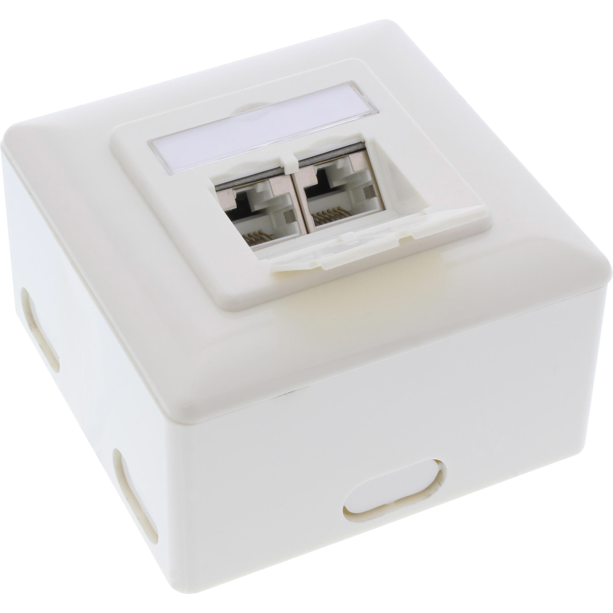InLine STP CAT6a en CAT7 Opbouwdoos - 2x RJ45 - Wit