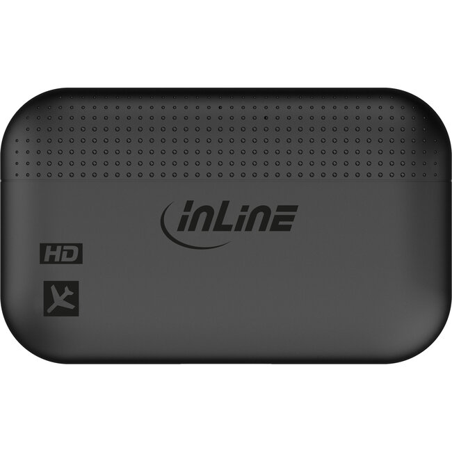 InLine® Airplane Bluetooth Audio Transmitter, BT 5.0, aptX HD/LL, Flight Adapter with Charging Case