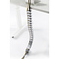 InLine® Cable duct flexible for height-adjustable desks, 4 compartments, 68x36mm max. 1.28m, grey