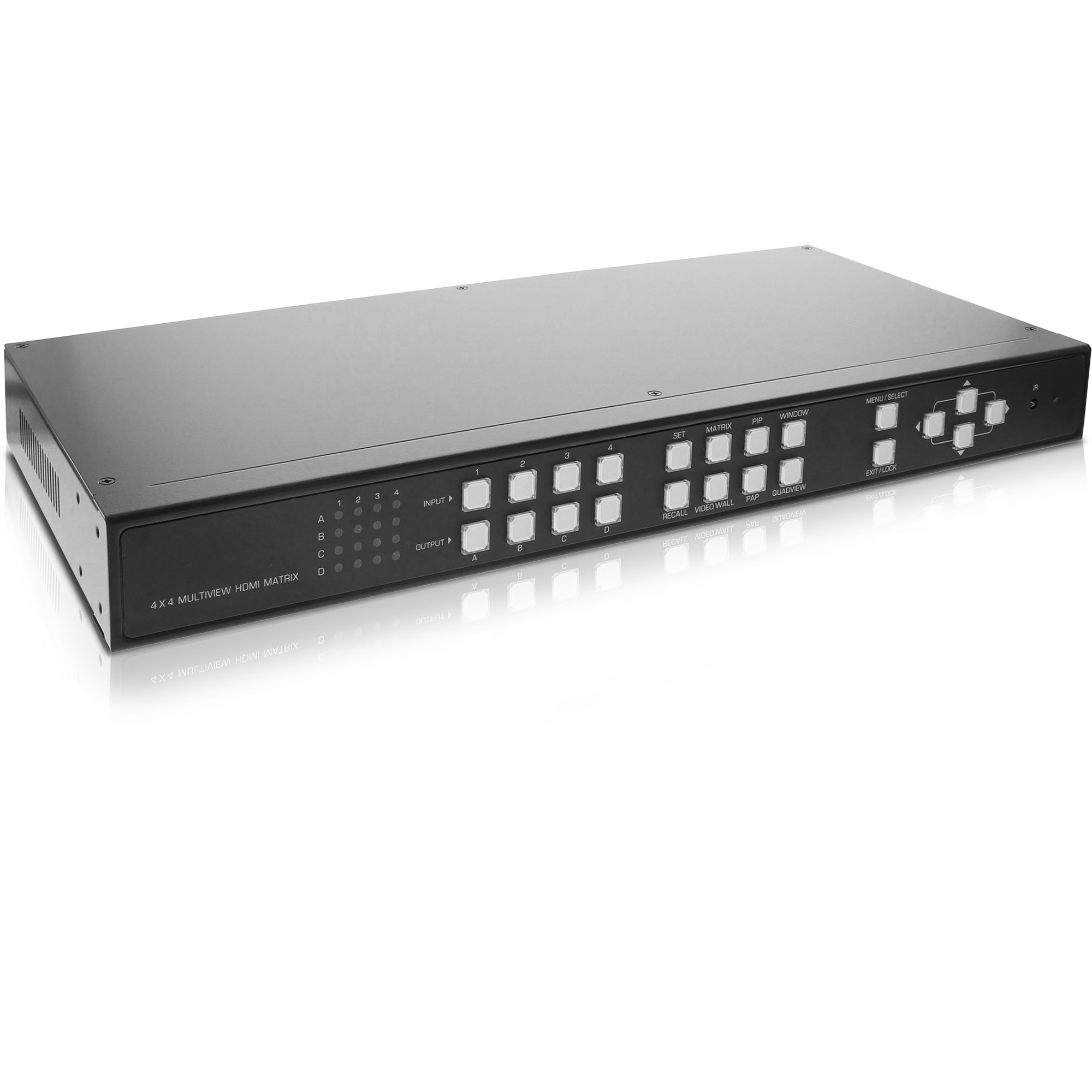 InLine 4x4 Multi-View HDMI Matrix Switch 4 IN 4 OUT Video Wall FullHD