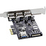 InLine® 3+1 Port USB 3.0 Host Controller PCIe with SATA Power and LP Bracket