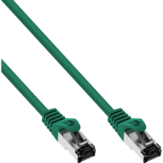 InLine® Patch Cable S/FTP PiMF Cat.8.1 halogen free 2000MHz green 0.3m