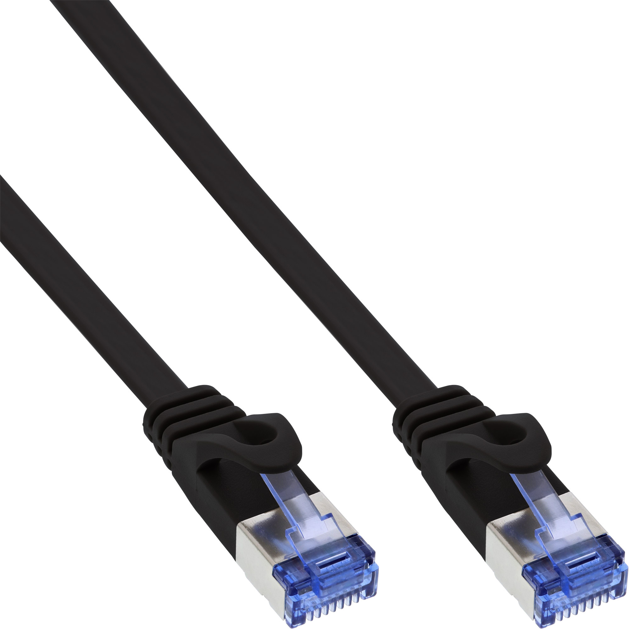 InLine U/FTP platte patchkabel CAT6a zwart 5m
