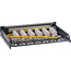 InLine® Patch panel Cat.6A 0.5U 6-port, for table/wall/rail, with dust protection, black