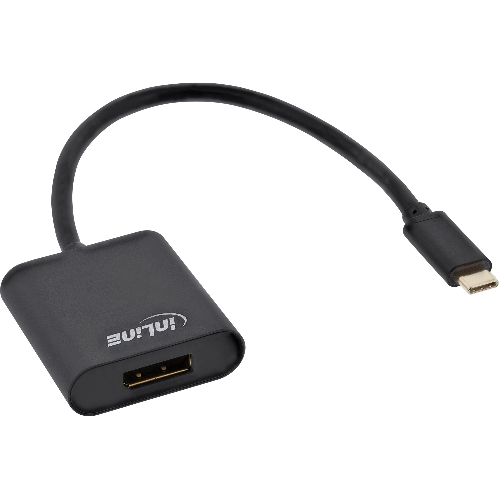 InLine 64102B. Snoerlengte: 0,2 m, Aansluiting 1: USB Type-C, Aansluiting 2: DisplayPort. Kleur kabel: Zwart