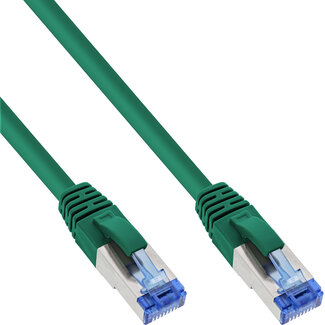 InLine® InLine® Patch Cable S/FTP PiMF Cat.6A halogen free 500MHz green 0.3m