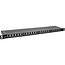 InLine® 19" patch panel Cat.6A 0.5 U 24-port, with dust protection, black