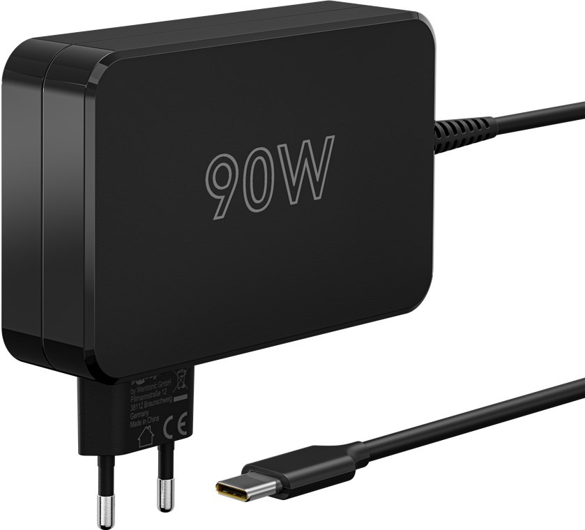 USB-C Voedingsadapter 90W - PD 3.0 - 1,8 meter - Zwart