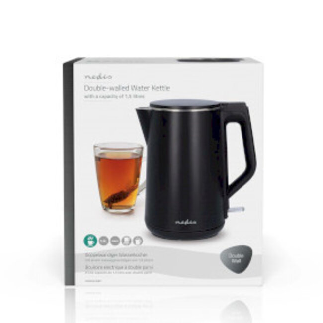 Waterkoker | 1.5 l | Kunststof | Zwart | 360 graden draaibaar | Verborgen verwarmingselement | Strix®-controller | Droogkookbeveiliging