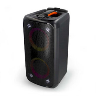 Nedis Bluetooth® Party Speaker | Maximale batterijduur: 5 uur | 240 W | Handgreep | Feestverlichting | Equalizer | Oranje / Zwart