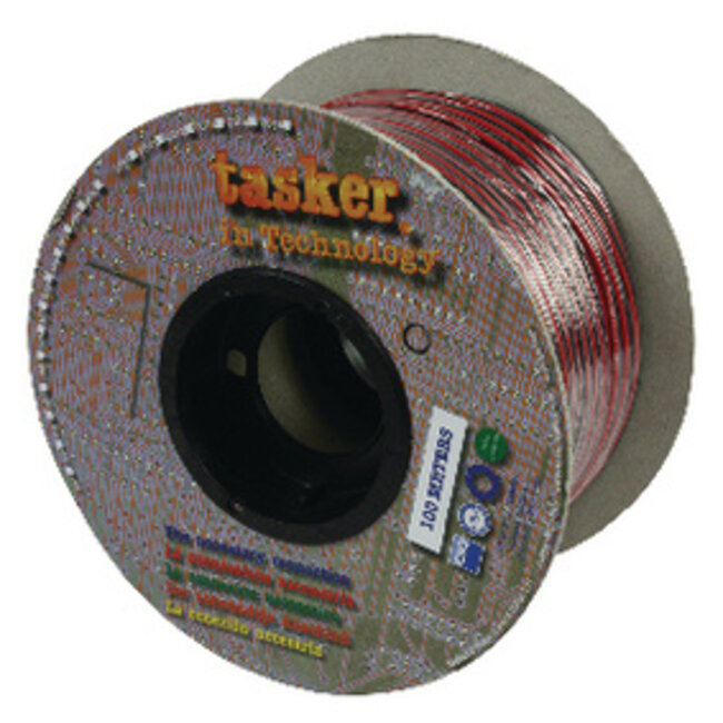 Luidsprekerkabel op Rol 2x 1.00 mm² 100 m Zwart/Rood