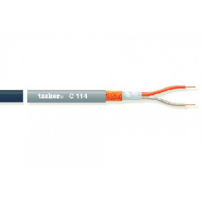 Tasker C114-Black 100m 2 x 0.25 mm2 microfoonkabel, diameter 6 mm