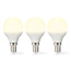 LED-Lamp E14 | G45 | 4.9 W | 470 lm | 2700 K | Warm Wit | Frosted | 3 Stuks