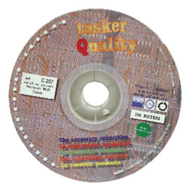 Microfoonkabel op Haspel 4x 0.22 - 100 m Zwart