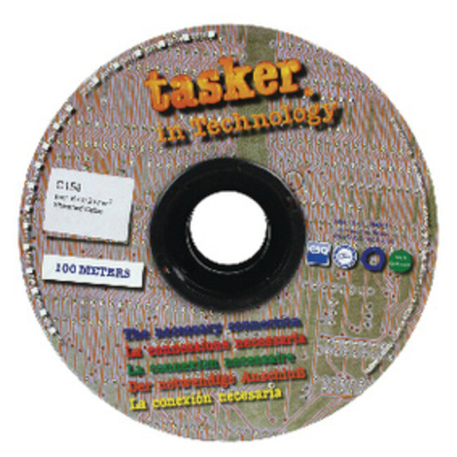 Datakabel op Haspel 6x 0.25 - 100 m Zwart