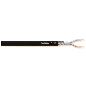 Tasker C128 Microfoonkabel 2x0,35mm zwart 100m
