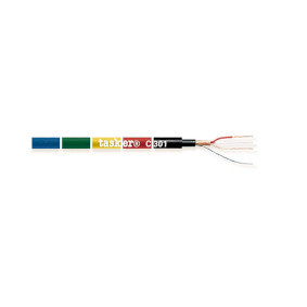 Tasker C301-Black 100m 2 x 0.22 mm2 microfoonkabel, diameter 6 mm