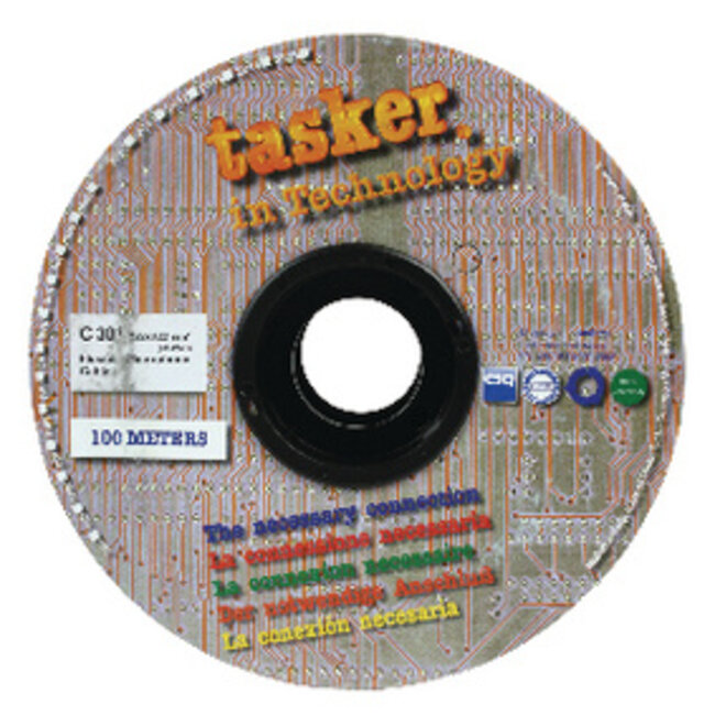 Microfoonkabel op Haspel 2x 0.22 mm² 100 m Zwart