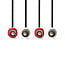 Stereo-Audiokabel | 2x RCA Male | 2x RCA Male | Vernikkeld | 10.0 m | Rond | Rood / Wit | Label