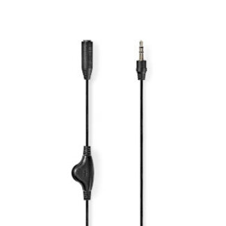 Nedis Stereo-Audiokabel | 3,5 mm Male | 3,5 mm Female | Vernikkeld | 1.00 m | Rond | Label