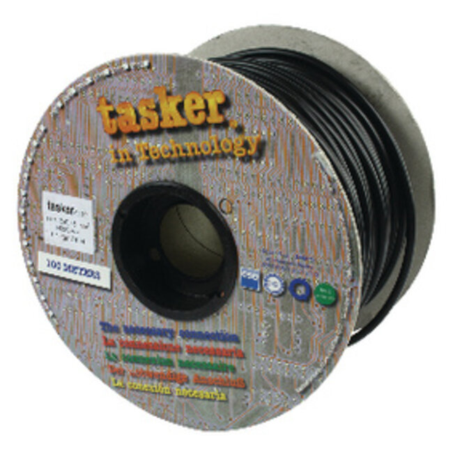 Stroomkabel 3x 0.75 mm² 100 m Zwart