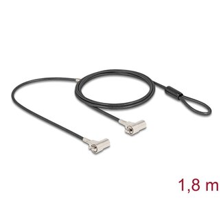 Navilock Navilock Dual Laptop Security Cable with Key Lock for Kensington slot 3 x 7 mm and Nano slot 2.5 x 6 mm