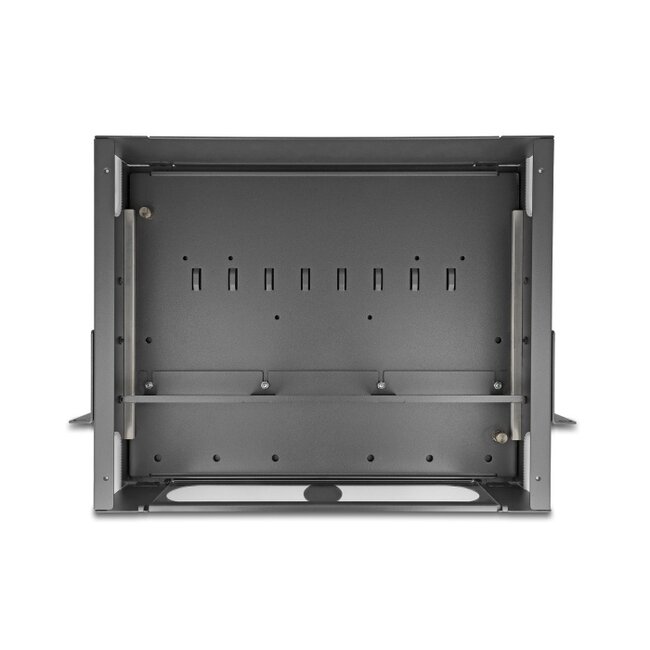 Delock 19″ Fiber Optic Patch Panel with viewing window unequipped 2U dark grey