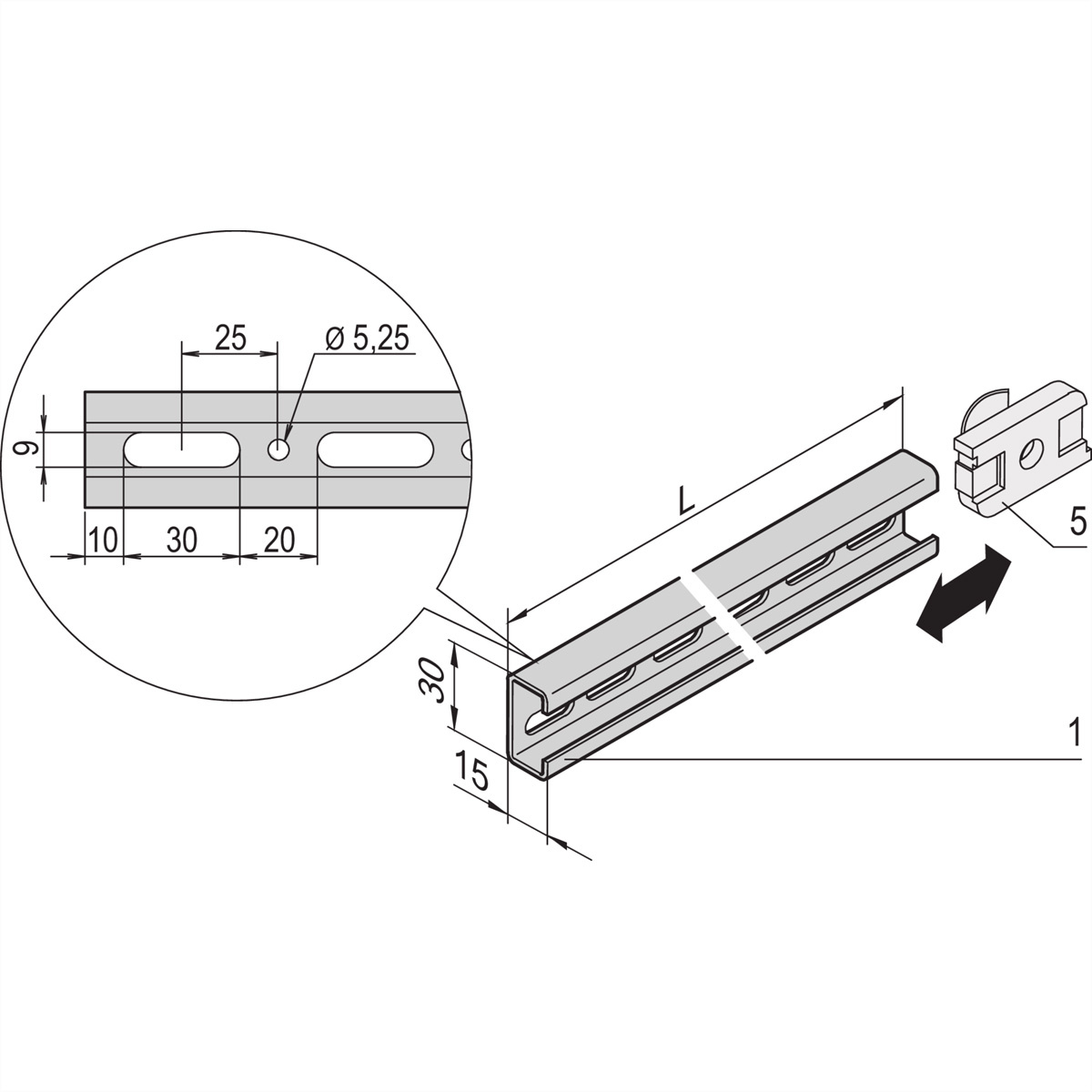 Schroff 22114457 Profielrail 1 stuk(s)