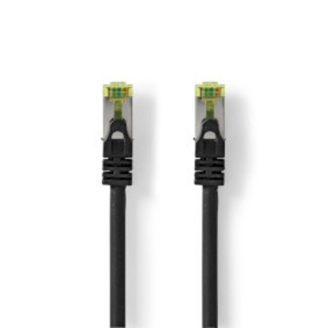 CAT7 Netwerkkabel | S/FTP | RJ45 Male | RJ45 Male | 3.00 m | Snagless | Rond | LSZH | Zwart | Label