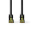 CAT7 Netwerkkabel | S/FTP | RJ45 Male | RJ45 Male | 3.00 m | Snagless | Rond | LSZH | Zwart | Label