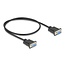 Delock Serial Cable RS-232 D-Sub9 female to female with narrow plug housing 0.5 m