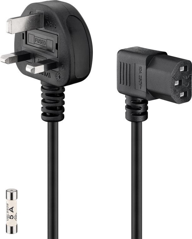 Goobay UK apparaataansluitkabel, 2 m, zwart