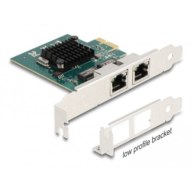Delock PCI Express x1 Card to 2 x RJ45 Gigabit LAN BCM
