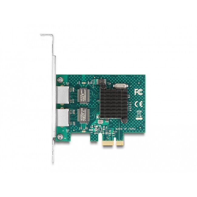 Delock PCI Express x1 Card to 2 x RJ45 Gigabit LAN BCM